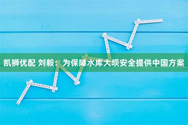 凯狮优配 刘毅：为保障水库大坝安全提供中国方案