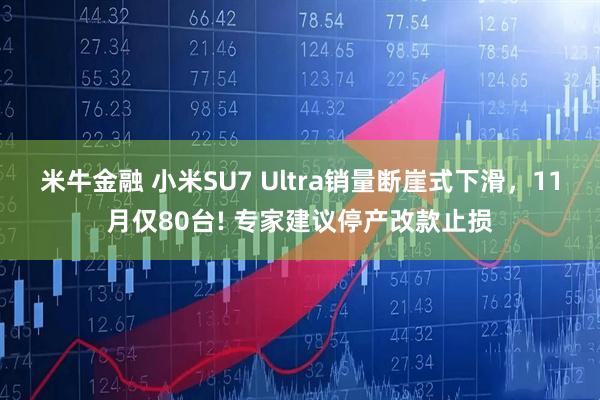 米牛金融 小米SU7 Ultra销量断崖式下滑，11月仅80台! 专家建议停产改款止损
